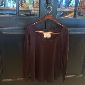 178 Pure good charcoal, lightweight cotton long sleeve top women’s size XL